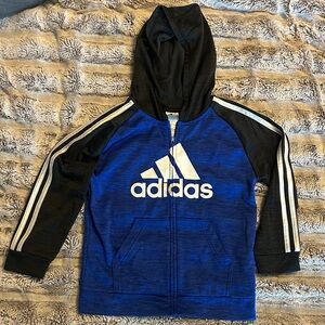 Adidas Kids Hoodie in Blue and Black